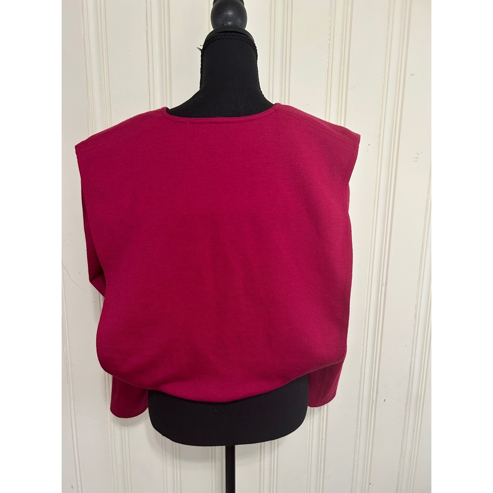 Sonia Rykiel Vintage Wool Pink Cropped High End Designer Avant Garde Knit Jacket - Picture 4 of 15